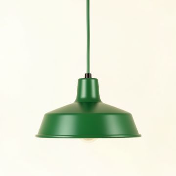 River Crest Pendant Light Suspended From One Plain Cable - Green (synthetic illustration; no displayed measurements)