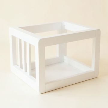 Clay Crest Empty Furniture-Style Pet Crate - White (synthetic illustration; no displayed measurements)