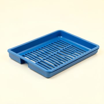 Cliff Bluff Empty Under-Desk Cable Tray - Blue (synthetic illustration; no displayed measurements)