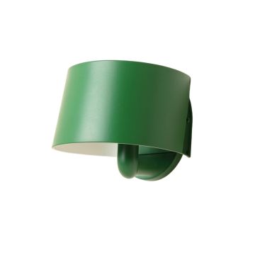 Slate Dale Wall Sconce Mounted On A Plain Wall - Green