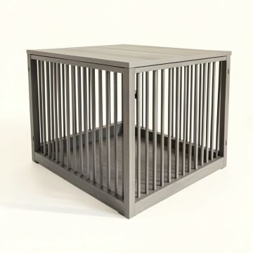 Olive Dale Empty Furniture-Style Pet Crate - Gray (synthetic illustration; no displayed measurements)