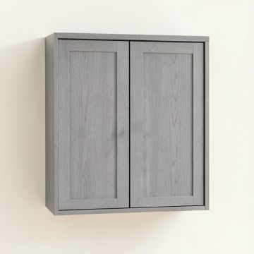 Reed Bridge Wall-Mounted Entry Cabinet - Gray (synthetic illustration; no displayed measurements)