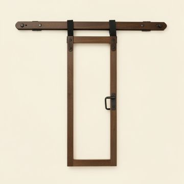Classic Straight Strap Sliding Standard Single Track Barn Door Hardware Kit (synthetic illustration; no displayed measurements)