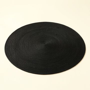 Elm Bend Round Area Rug - Black (synthetic illustration; no displayed measurements)