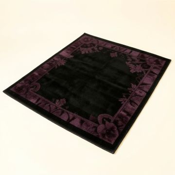Ergin Wool Black/Plum Area Rug (synthetic illustration; no displayed measurements)