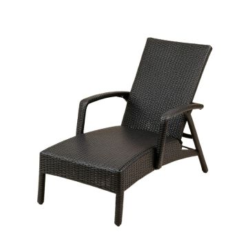 Linden Branch Outdoor Lounge Chair - Black