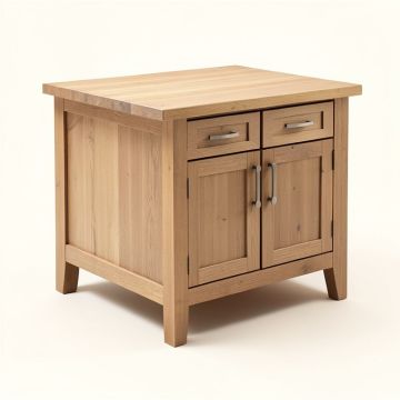 Lake Hamilton Kitchen Island With Wood Top (synthetic illustration; no displayed measurements)