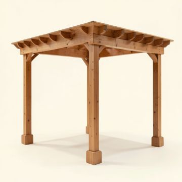 Tignall 10 Ft. W X 4 Ft. D Solid Wood Pergola (synthetic illustration; no displayed measurements)