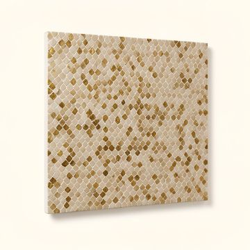 12 '' X 12 '' Vinyl Peel & Stick Mosaic Tile In Beige/Gold (synthetic illustration; no displayed measurements)