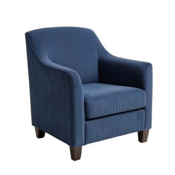 Destrey Upholstered Parsons Chair In Indigo