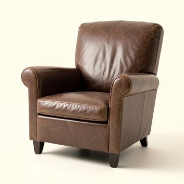 Allensby 35 '' Wide Full Grain Leather Down Cushion Wingback Chair (synthetic illustration; no displayed measurements)