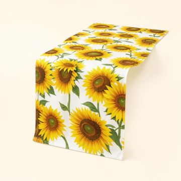 Geoff Sunflowers Print Table Runner (synthetic illustration; no displayed measurements)
