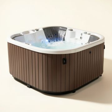 Select 400 4-Person 20-Jet Plug And Play Hot Tub With Led Light And Waterfall (synthetic illustration; no displayed measurements)