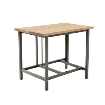 48 '' W Adjustable Height Butcher Block Top Workbench