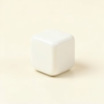 Meadow Bridge Cabinet Knob Without Packaging - White (synthetic illustration; no displayed measurements)