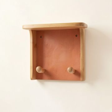 Sage Arc Wall-Mounted Entryway Organizer Shelf - Terracotta (synthetic illustration; no displayed measurements)