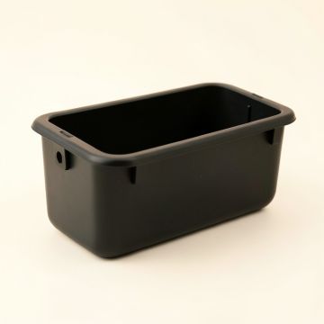 Heath Bluff Empty Railing Planter With Integral Brackets - Black (synthetic illustration; no displayed measurements)