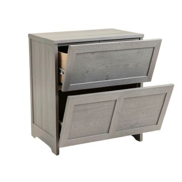 Wren Branch Freestanding Pull-Out Hamper Cabinet - Gray