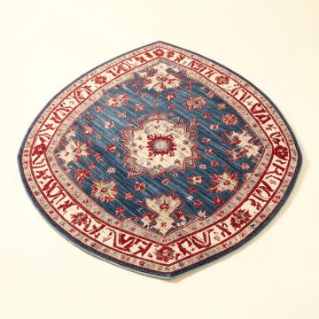 Mystic Modern Bohemian Southwestern Blue/Red/Ivory Area Rug (synthetic illustration; no displayed measurements)