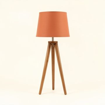 Harbor Bend Floor Lamp With A Plain Fabric Shade - Terracotta (synthetic illustration; no displayed measurements)
