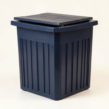 River Branch Closed Garden Compost Bin - Navy (synthetic illustration; no displayed measurements)