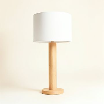 Meadow Branch Floor Lamp With A Plain Fabric Shade - White (synthetic illustration; no displayed measurements)