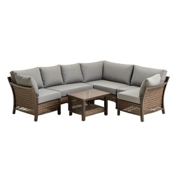 Kathy Ireland Homes & Gardens Madison Ave. 12 Piece Outdoor Aluminum Patio Furniture Set 12G