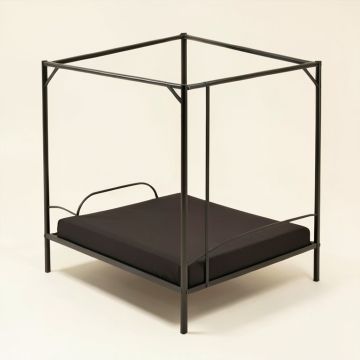 Low Profile Storage Four Poster Bed (synthetic illustration; no displayed measurements)