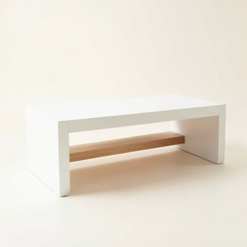 Summit Canyon Coffee Table - White (synthetic illustration; no displayed measurements)
