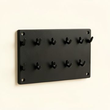 Slate Bend Empty Wall-Mounted Tool Organizer Panel - Black (synthetic illustration; no displayed measurements)