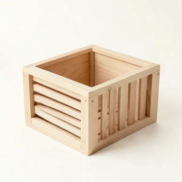 River Crossing Empty Furniture-Style Litter Enclosure - Beige (synthetic illustration; no displayed measurements)