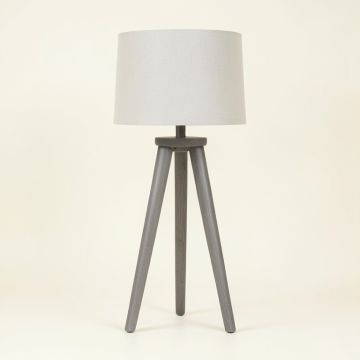Shore Brook Floor Lamp With A Plain Fabric Shade - Gray (synthetic illustration; no displayed measurements)