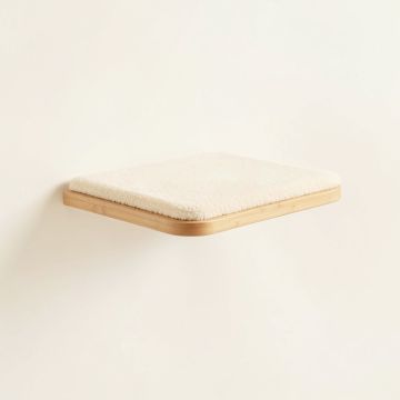 Rowan Bend Wall-Mounted Cat Perch - Ivory (synthetic illustration; no displayed measurements)