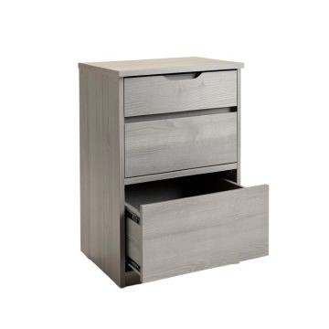 Lake Dale Freestanding Pull-Out Hamper Cabinet - Gray