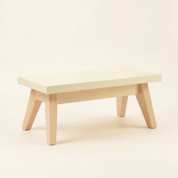 Summit Crest Indoor Bench - Cream (synthetic illustration; no displayed measurements)