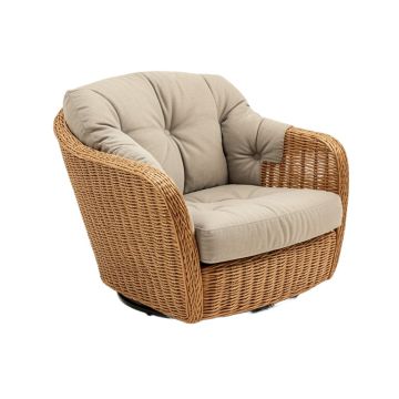 Eddins 28.75 '' Wide Tufted Polyester Swivel Papasan Chair (synthetic illustration; no displayed measurements)
