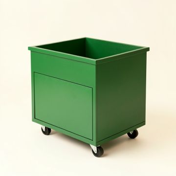 Elm Bend Empty Rolling Workshop Cart - Green (synthetic illustration; no displayed measurements)
