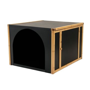 Ash Dell Empty Furniture-Style Litter Enclosure - Black