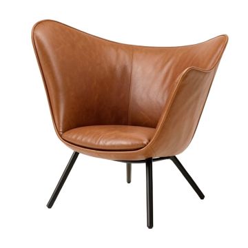 Aldo 31 '' Wide Genuine Leather Butterfly Chair