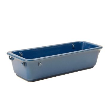 Harbor Bluff Empty Railing Planter With Integral Brackets - Blue