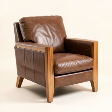 Club Leather Chair (synthetic illustration; no displayed measurements)