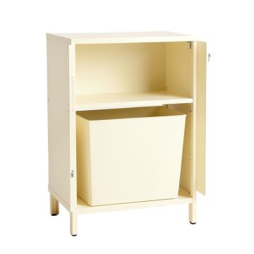 Briar Branch Freestanding Pull-Out Hamper Cabinet - Cream