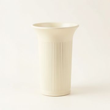 Ridge Crest Empty Decorative Vase - Ivory (synthetic illustration; no displayed measurements)