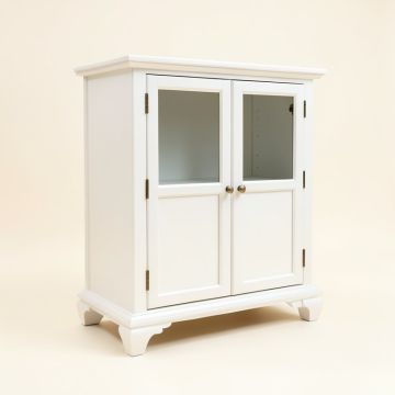 Winston Porter White Display Cabinet Furniture Storage Unit Vintage Cupboard Home (synthetic illustration; no displayed measurements)