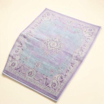 Indira Oriental Violet/Light Blue Area Rug (synthetic illustration; no displayed measurements)