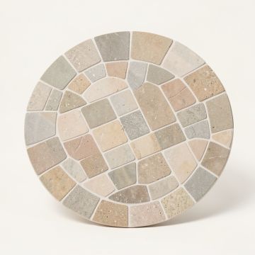 Penny Round Mosaic .75 '' X .75 '' Porcelain Tile In Natral (synthetic illustration; no displayed measurements)