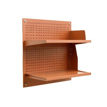 Alder Branch Empty Wall-Mounted Tool Organizer Panel - Terracotta