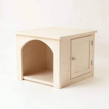 Willow Crossing Empty Furniture-Style Litter Enclosure - Ivory (synthetic illustration; no displayed measurements)