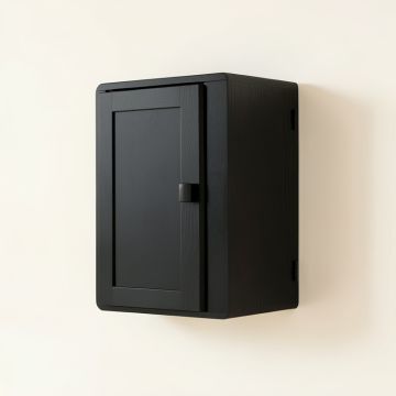 River Canyon Wall-Mounted Laundry Cabinet - Black (synthetic illustration; no displayed measurements)