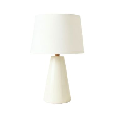 Aspen Bend Table Lamp With A Plain Fabric Shade - White